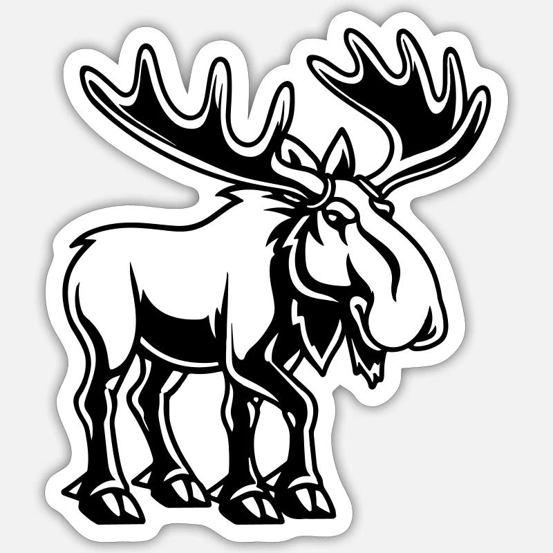 élan - Sticker taille S (10 x 10 cm) - blanc mat