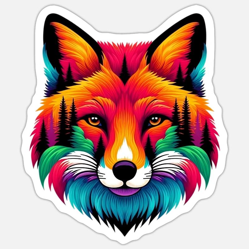 Fuchs Sticker Größe S (10 x 10 cm)
