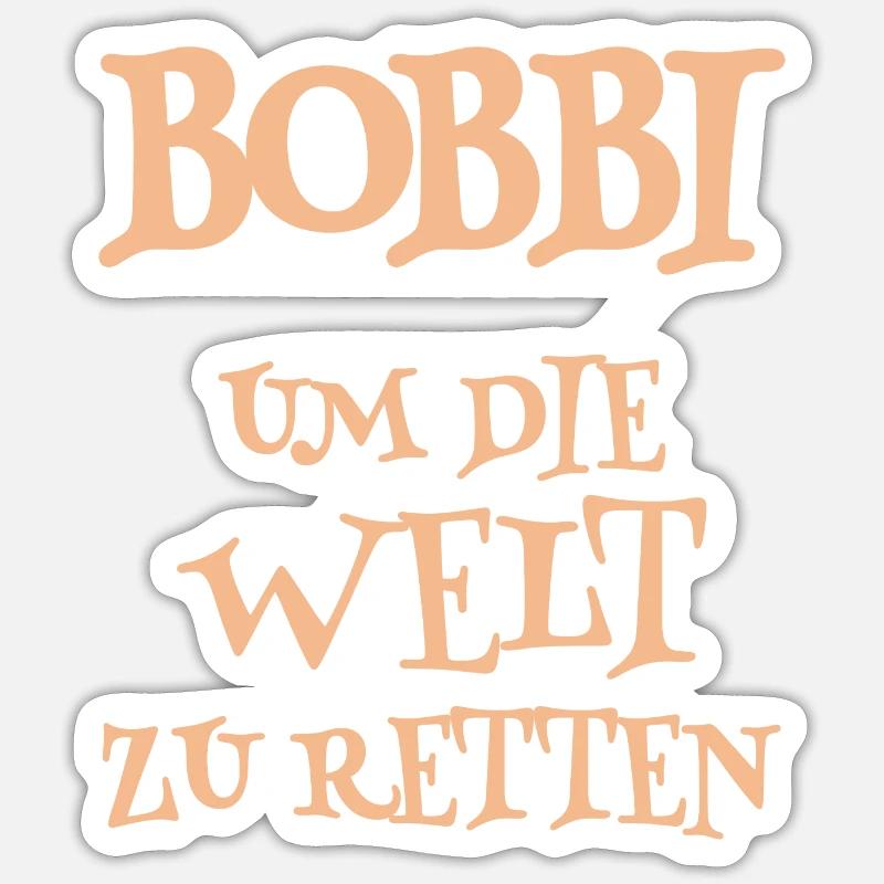 Aide Bobbi - Sticker taille S (10 x 10 cm) - blanc mat