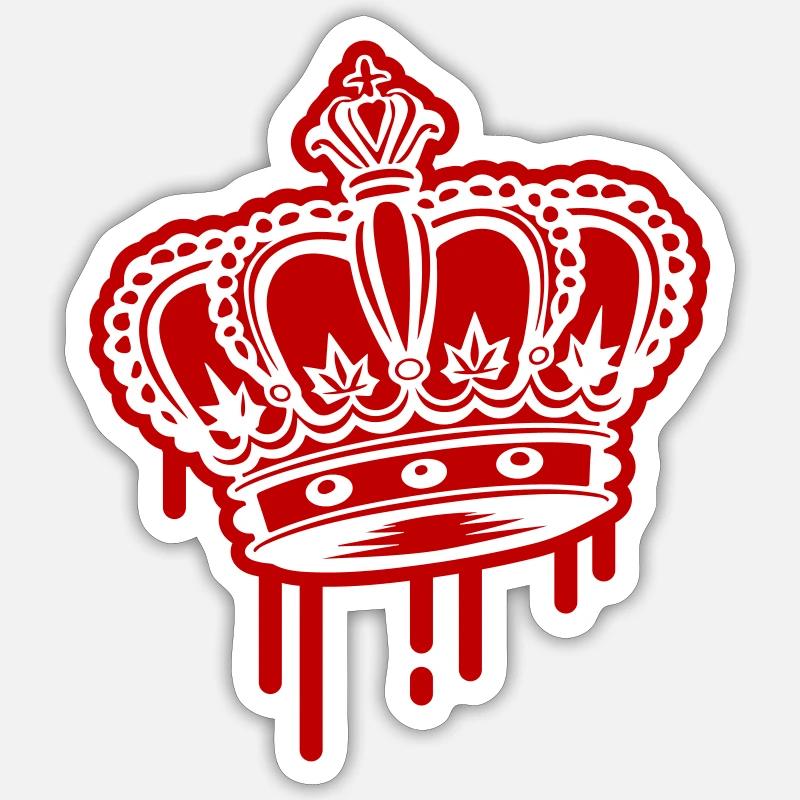 Blobs de couronne - Sticker taille S (10 x 10 cm) - blanc mat