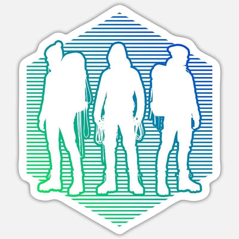 Herren Klettern Climber Boulder Bouldern Sticker Größe S (10 x 10 cm)