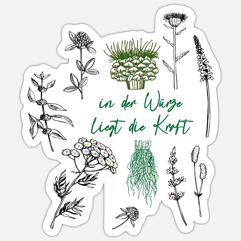 Erbe aromatiche Sticker formato S (10 x 10 cm)