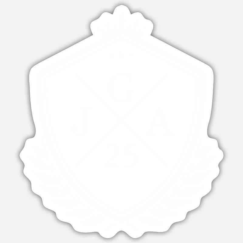 JGA 25 - Sticker taille S (10 x 10 cm) - blanc mat