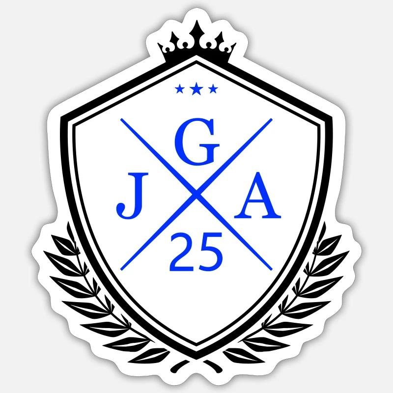 JGA 25 - Sticker taille S (10 x 10 cm) - blanc mat