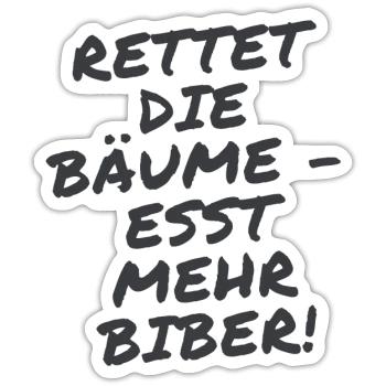 Save the Trees - Black - Sticker size S (10 x 10 cm) - white matte - Front