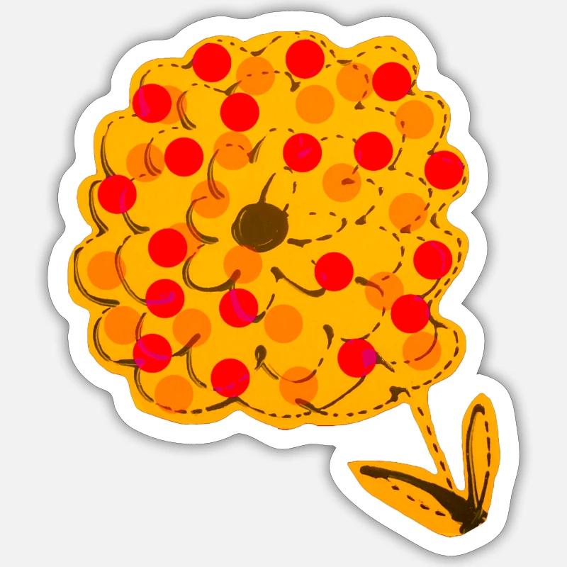 Dotty Flower - Sticker size S (10 x 10 cm) - white matte
