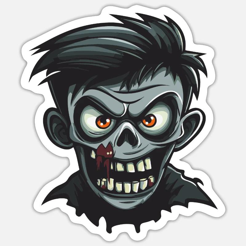 Zombie Halloween Comic Sticker Größe S (10 x 10 cm)