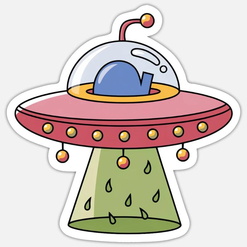 Ufo Sticker Größe S (10 x 10 cm)
