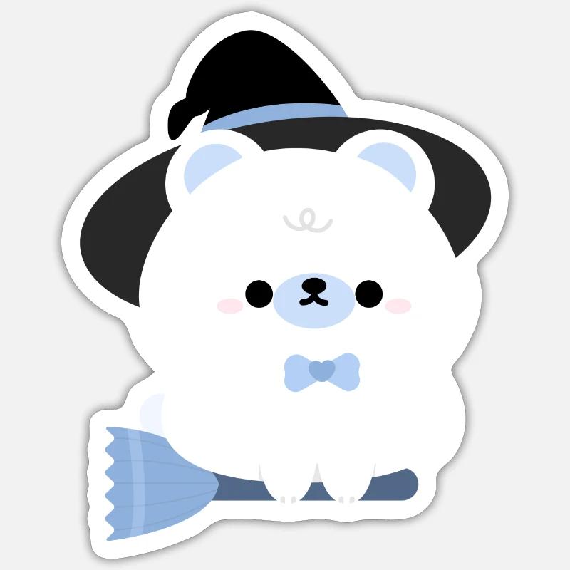 Eisbär Hexe Sticker Größe S (10 x 10 cm)