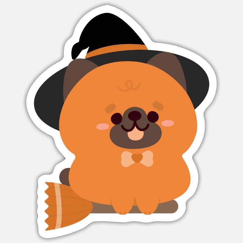 Deutsche Schäferhexe Sticker Größe S (10 x 10 cm)