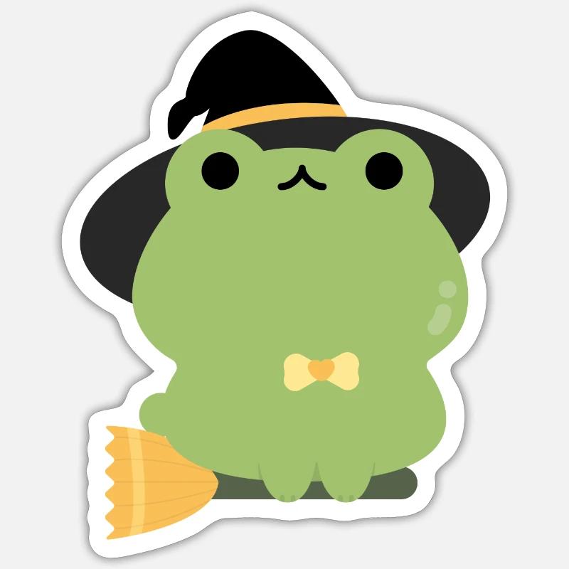 Frog Witch - Sticker size S (10 x 10 cm) - white matte