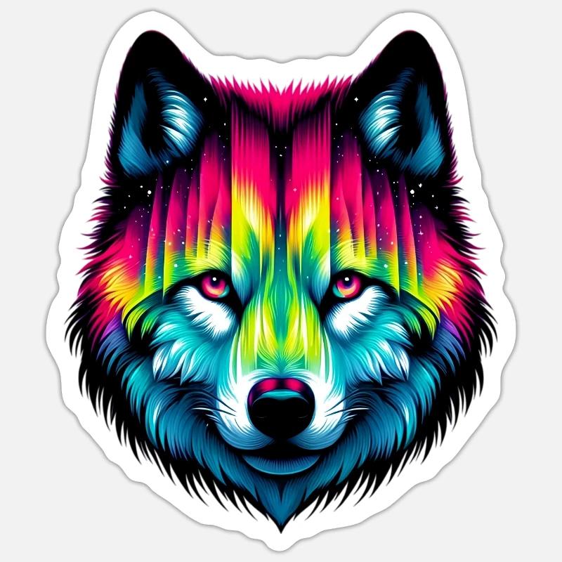 Wolf - Sticker size S (10 x 10 cm) - white matte