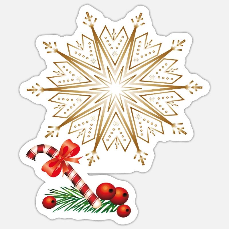 Weihnachtsstern Sticker Größe S (10 x 10 cm)