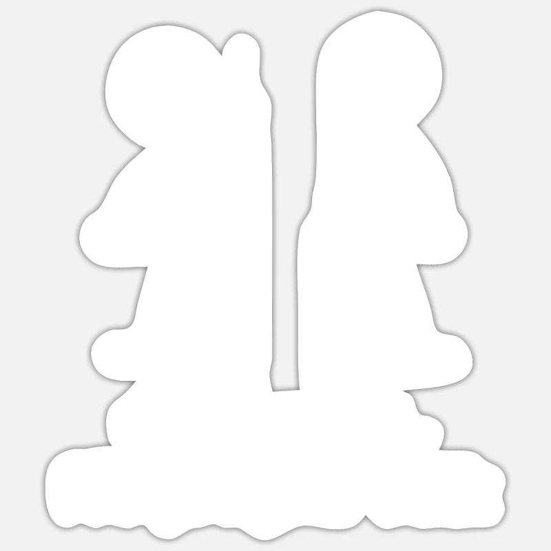 Ich stehe hinter dir. - Sticker Größe S (10 x 10 cm) - Mattweiß