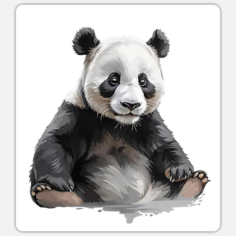 panda ou panda geant Sticker taille S (10 x 10 cm)