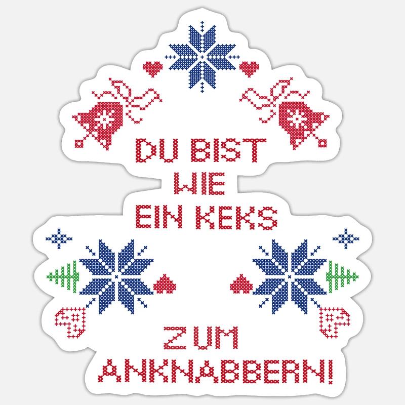 Advent, Pfefferkuchen Sticker Größe S (10 x 10 cm)