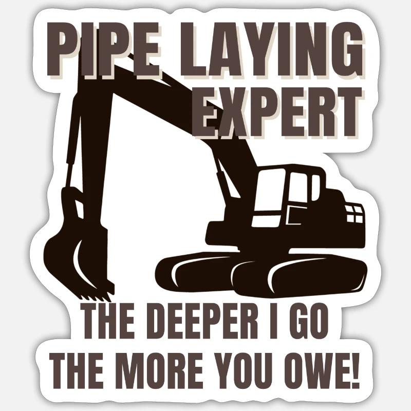 Pipe Layer Expert - Safety Sticker taille S (10 x 10 cm)