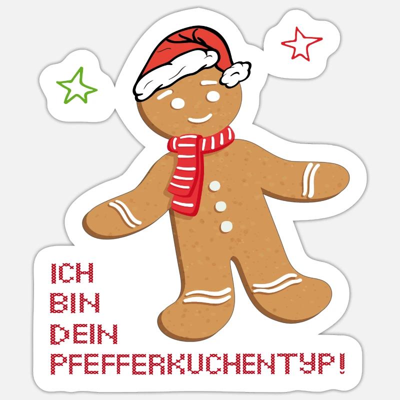 Advent, Pfefferkuchen Sticker Größe S (10 x 10 cm)