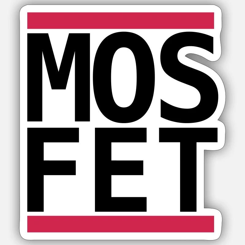 Mosfet Electronics Fans Run Design - Sticker size S (10 x 10 cm) - white matte