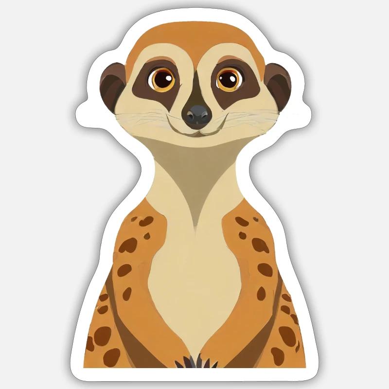 Erdmännchen Sticker Größe S (10 x 10 cm)