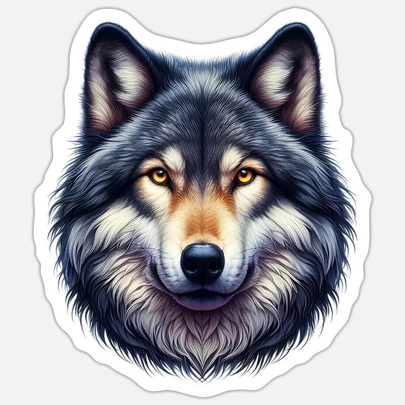 Wolf - Sticker size S (10 x 10 cm) - white matte