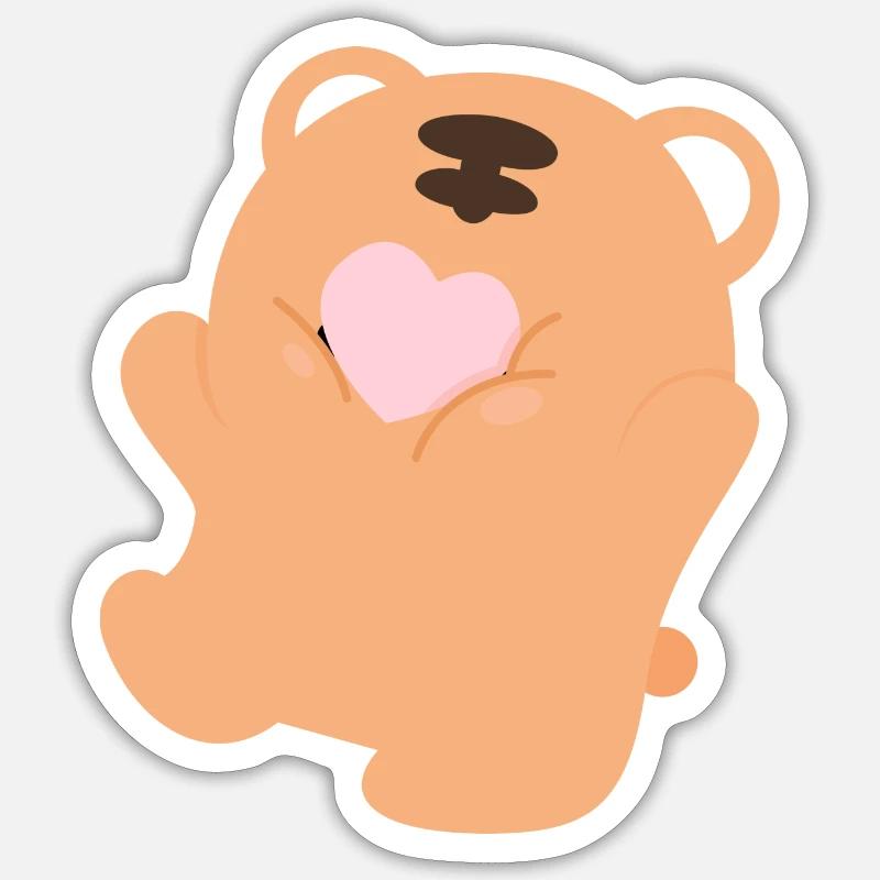 Tigerliebe Teil 2 - Sticker Größe S (10 x 10 cm) - Mattweiß