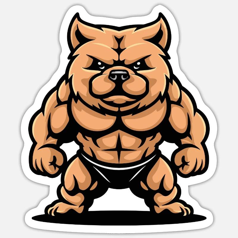 Bande dessinée de chien - Sticker taille S (10 x 10 cm) - blanc mat