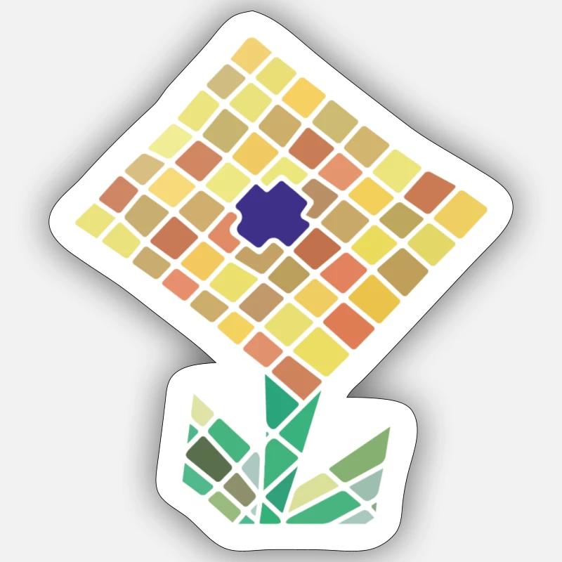Sonnenblume Sticker Größe S (10 x 10 cm)