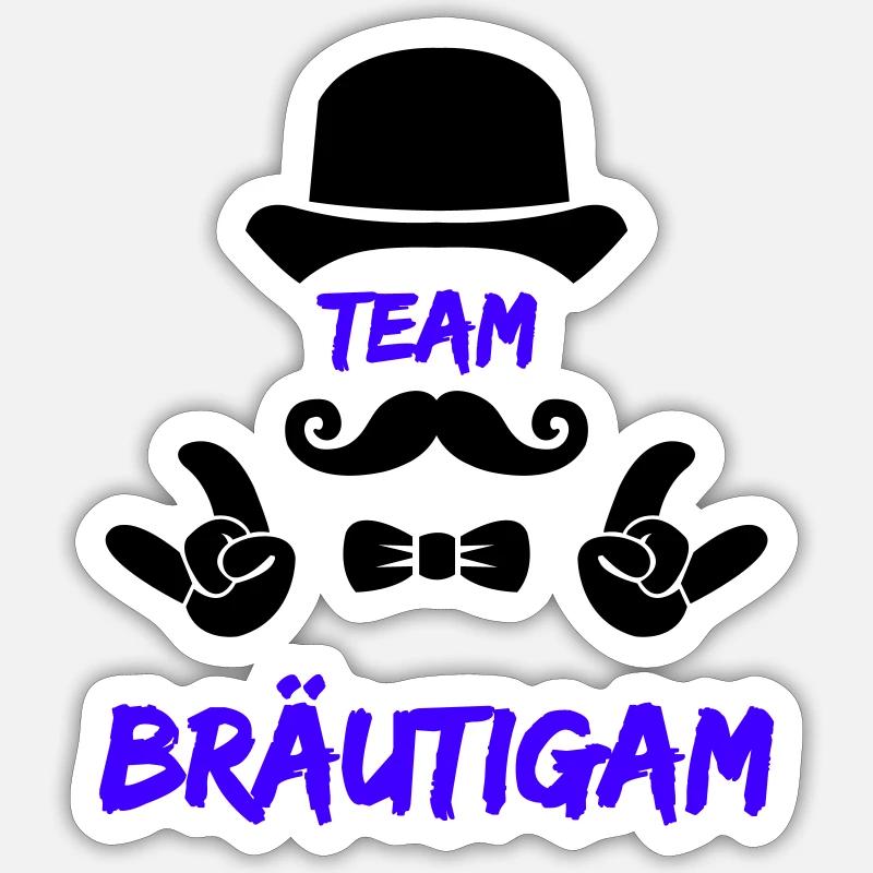 Team Bräutigam Sticker Größe S (10 x 10 cm)