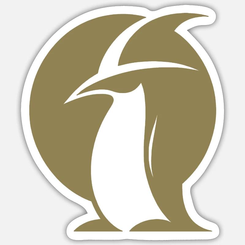 Penguin Witch Hat Silhouette Magical Creatures Sticker size S (10 x 10 cm)