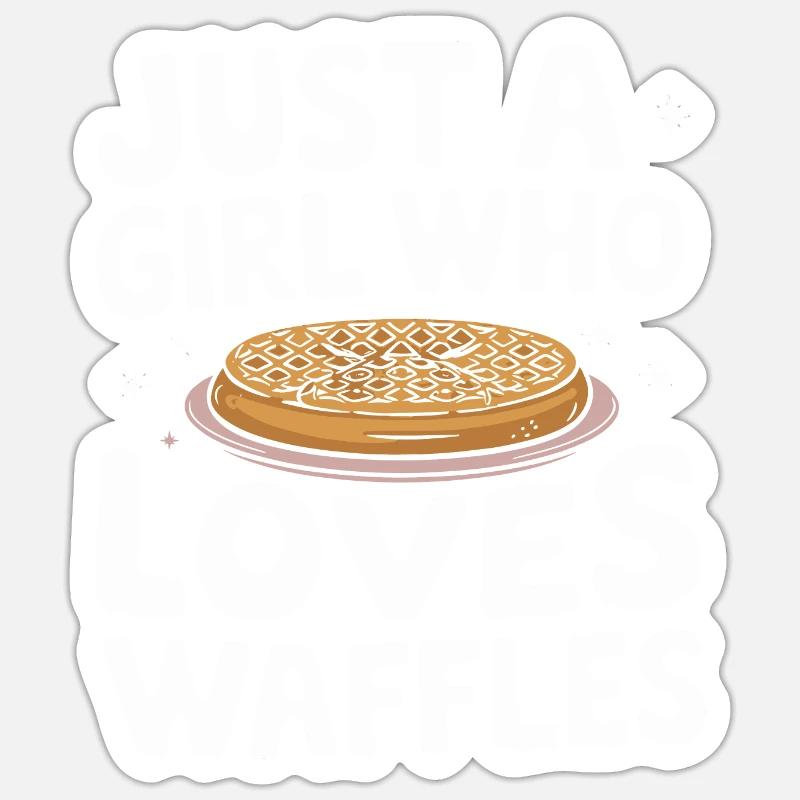 Waffles Breakfast Sweets Sticker size S (10 x 10 cm)