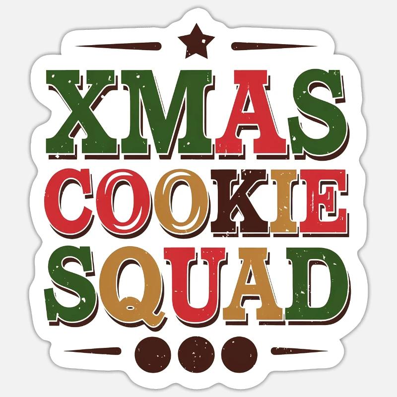 Das Team der Weihnachtsplätzchen Sticker Größe S (10 x 10 cm)