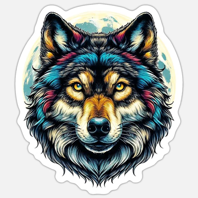 Wolf - Sticker size S (10 x 10 cm) - white matte