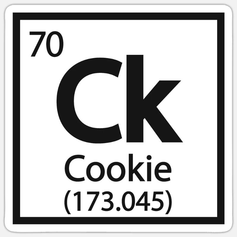Cookie Element - Funny Periodic Table Sticker size S (10 x 10 cm)