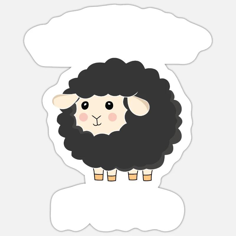 Different is Good Black Sheep Sticker size S (10 x 10 cm)