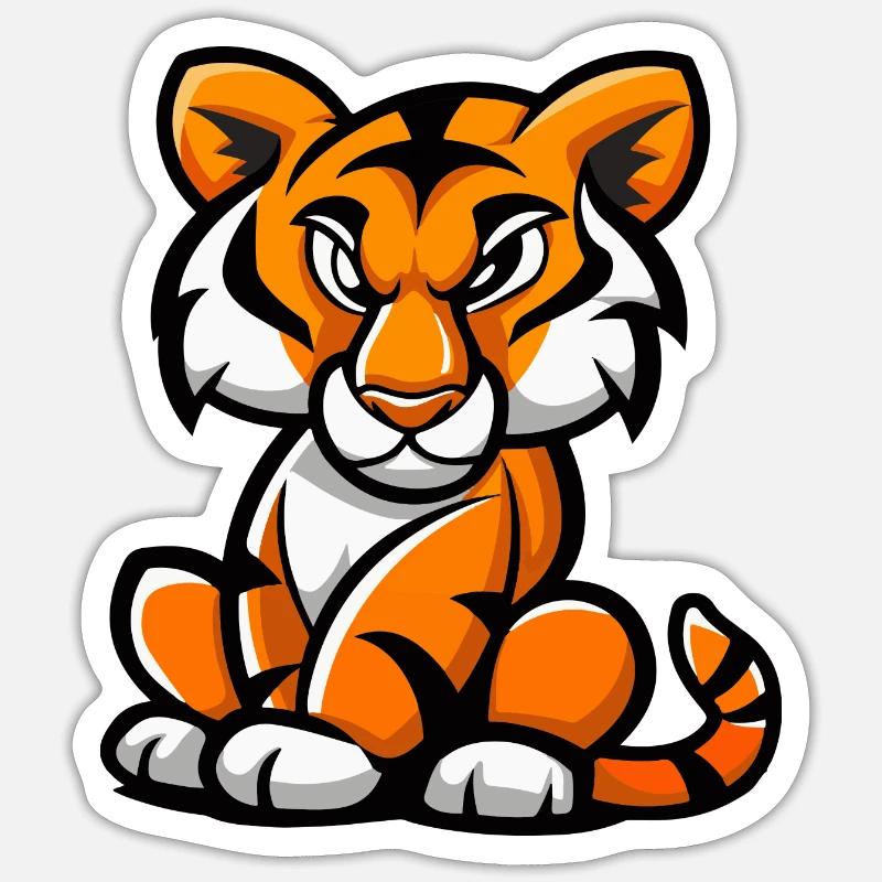 Tiger Comic Sticker size S (10 x 10 cm)