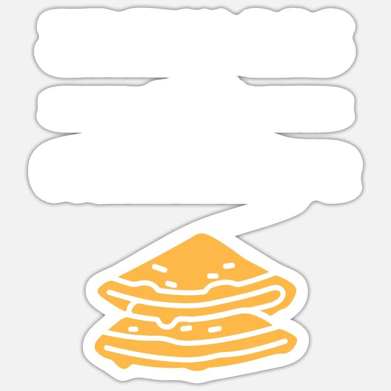 crêpe - Sticker taille S (10 x 10 cm) - blanc mat