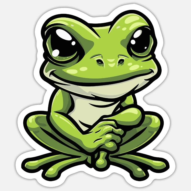 Frosch Comic Sticker Größe S (10 x 10 cm)