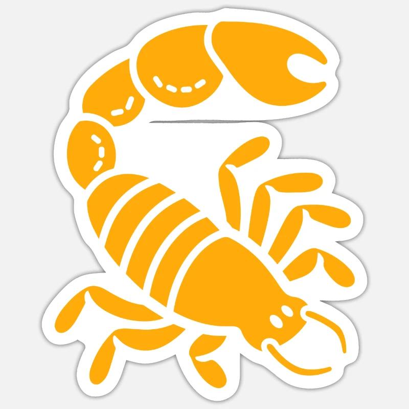 scorpion - Sticker taille S (10 x 10 cm) - blanc mat