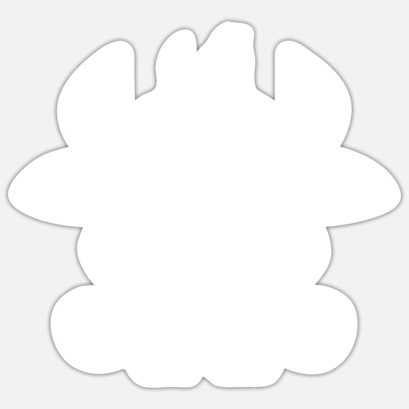 Stier - Sticker Größe S (10 x 10 cm) - Mattweiß