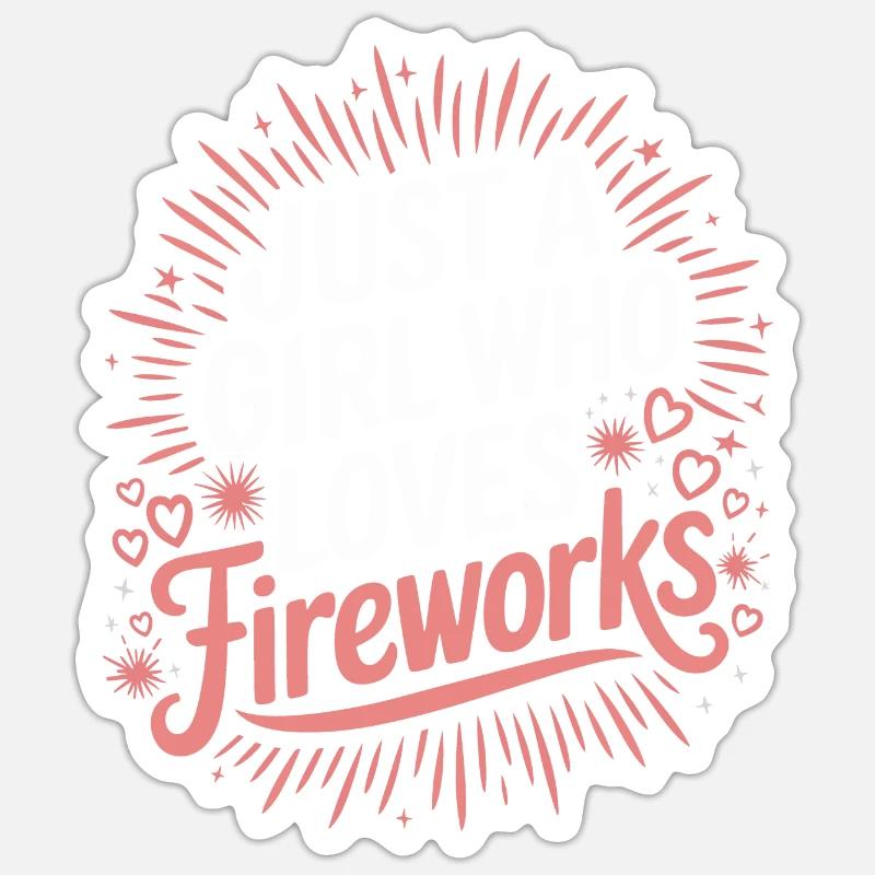 Pyrotechnics Fireworks Pyrotechnics - Sticker size S (10 x 10 cm) - white matte