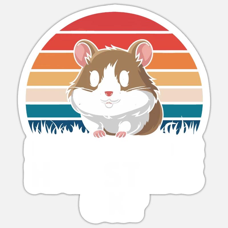 Hamster - Sticker size S (10 x 10 cm) - white matte