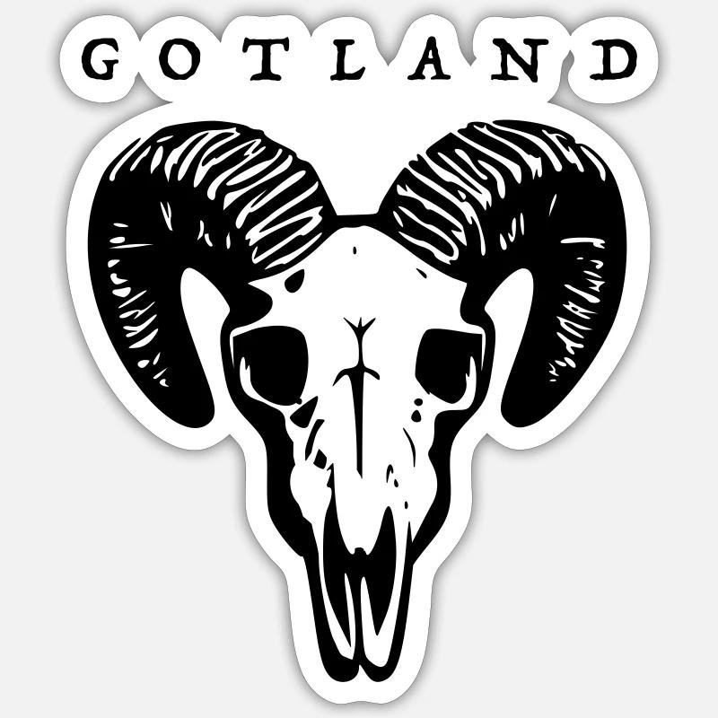 Gotland - Sticker size S (10 x 10 cm) - white matte