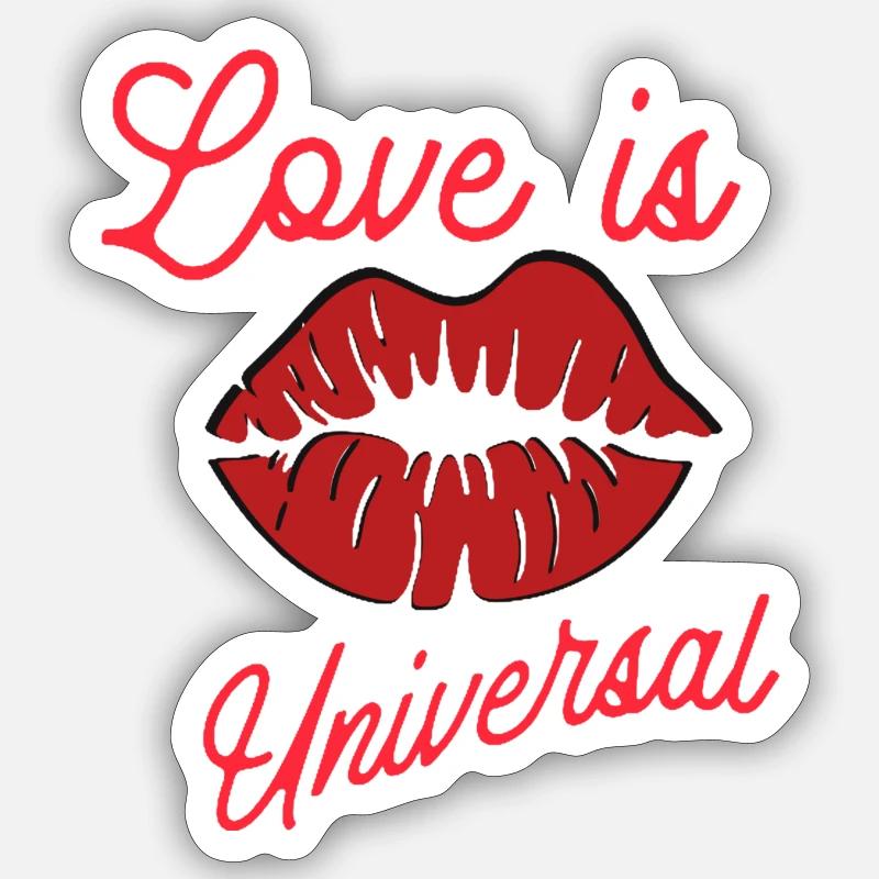 Love Without Borders - Sticker size S (10 x 10 cm) - white matte