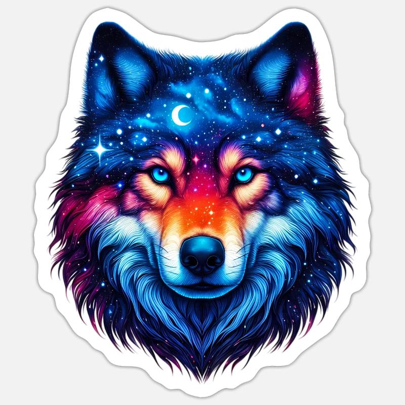 Wolf - Sticker size S (10 x 10 cm) - white matte