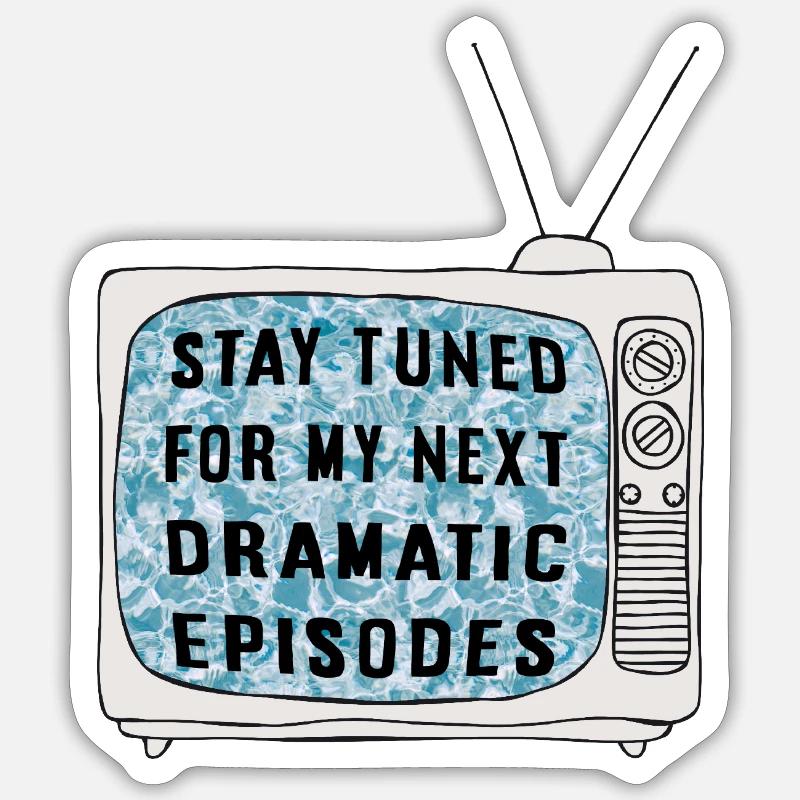 Stay Tuned - Sticker size S (10 x 10 cm) - white matte