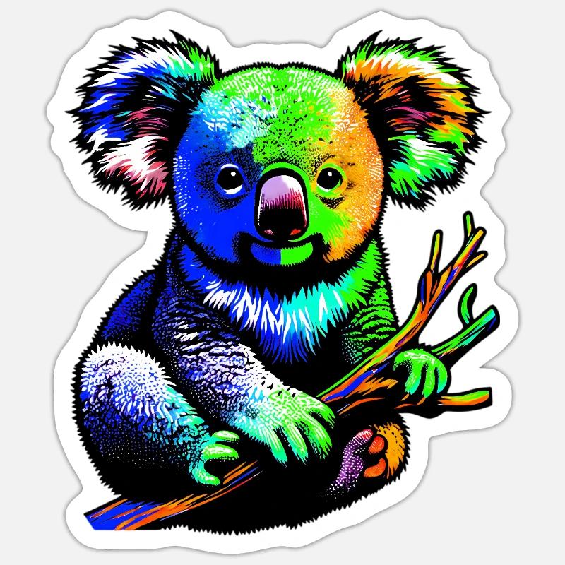 Koala - Sticker size S (10 x 10 cm) - white matte