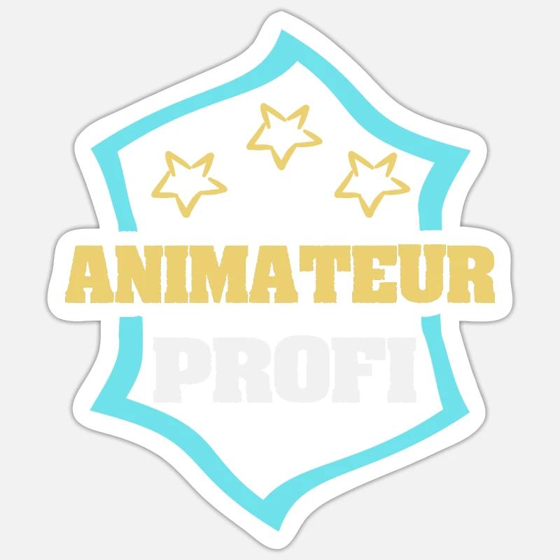 Occupation: Animator - Sticker size S (10 x 10 cm) - white matte