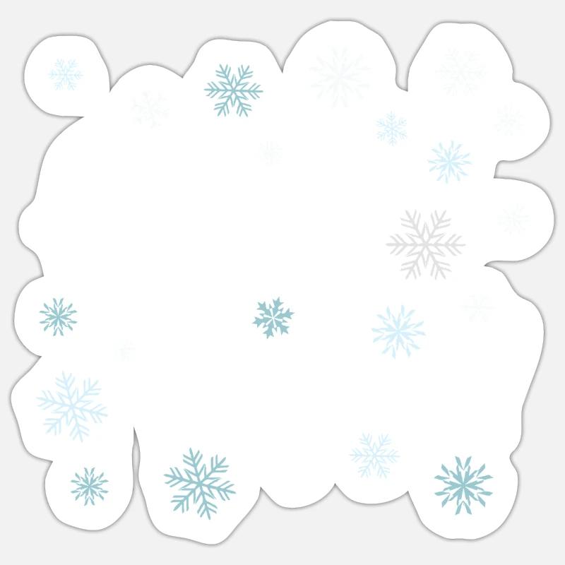 Que neige - Sticker taille S (10 x 10 cm) - blanc mat