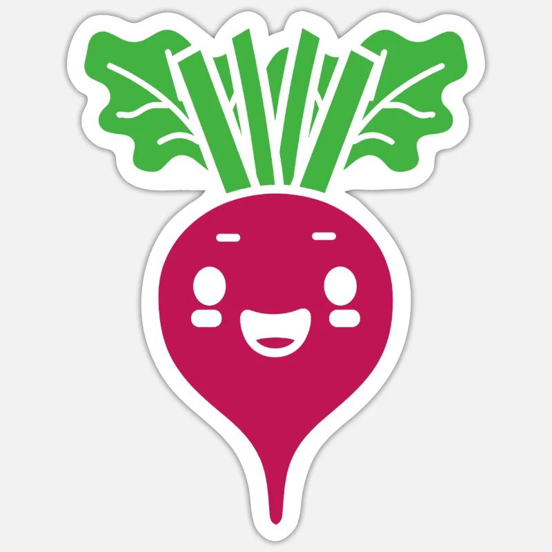 beet - Sticker size S (10 x 10 cm) - white matte